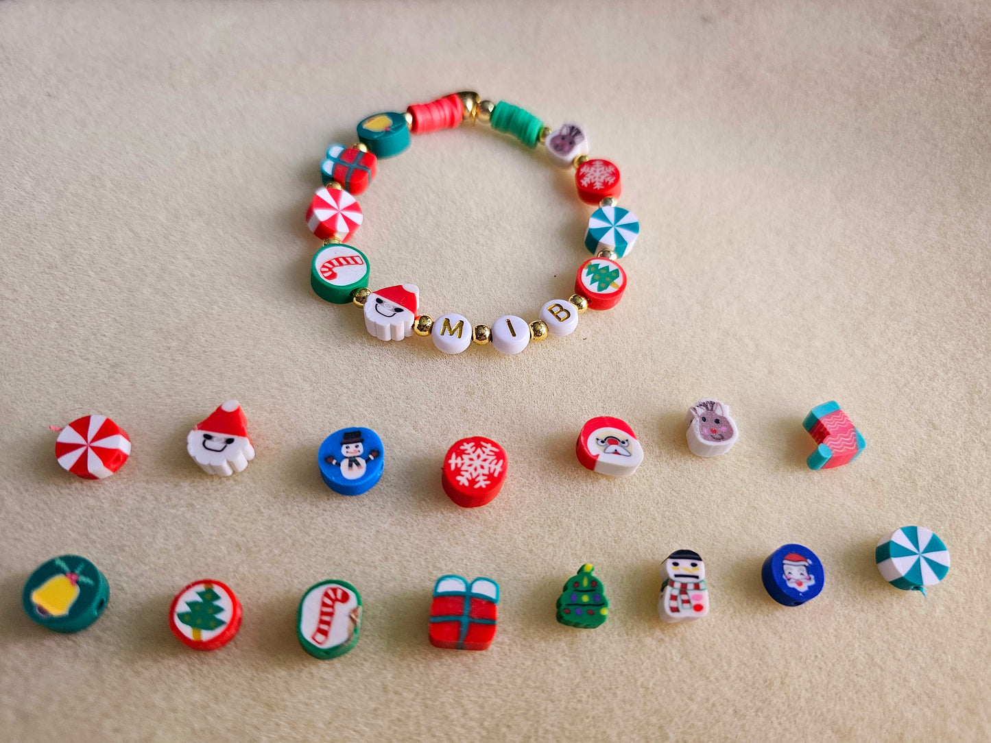Personalized OsteoWarrior Holiday Bracelet – Clay Beads