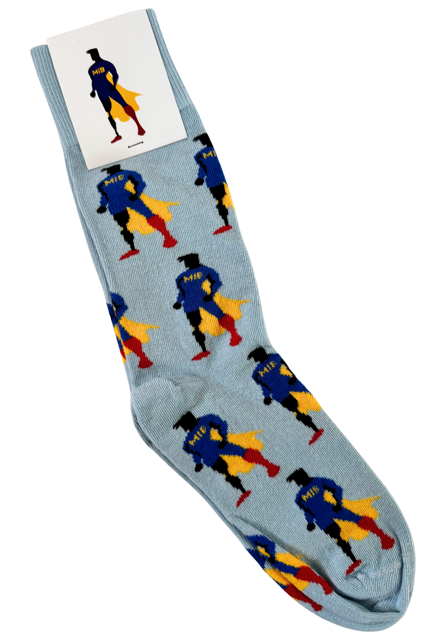 MIB Light Blue Cotton Socks