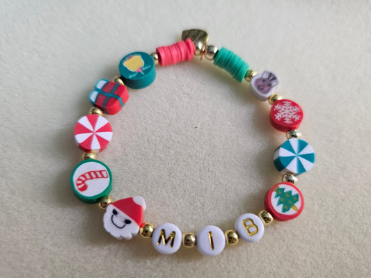 Personalized OsteoWarrior Holiday Bracelet – Clay Beads